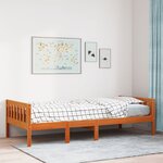 vidaXL Lit pour enfants sans matelas cire marron 75x190 cm pin massif
