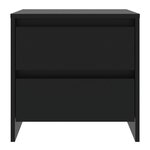 vidaXL Tables de chevet 2 Pièces Noir 45x34 5x44 5 cm Aggloméré