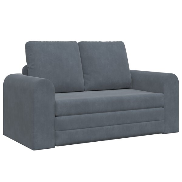 vidaXL Canapé-lit au sol 2 en 1 Gris foncé 148x71x83 cm Velours