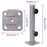 vidaXL Base de parasol pour mât Ø32/34/38 mm argenté acier