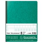 Piqûre 32x25cm à tête paresseuse 8 colonnes 31 lignes 80pages EXACOMPTA