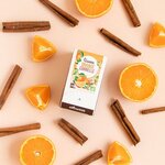 Tisanière fleurie porcelaine 250 ml + Trio tisanes festives - Soirées d'hiver Noël Orange Canelle