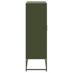 vidaXL Buffet haut vert olive 68 5x38 5x123 5 cm acier