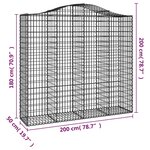 vidaXL Paniers à gabions arqués 4 Pièces 200x50x180/200 cm Fer galvanisé