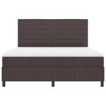 vidaXL Lit Box Spring avec Matelas Gris Foncé Super King Tissu