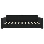 vidaXL Lit de jour avec matelas noir 90x190 cm velours
