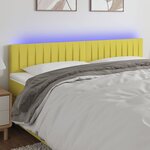 vidaXL Tête de lit à LED Vert 200x5x78/88 cm Tissu