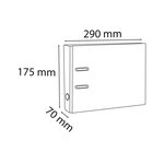 Classeur à levier papier marbre gris dos de 70mm - A5 horizontal. - Gris-dos noir EXACOMPTA