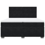 vidaXL Sommier à lattes de lit et matelas Noir 200x200 cm Velours