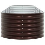 Jardinière surélevée vidaXL Marron 400x80x44 cm en Acier Galvanisé