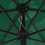 vidaXL Parasol d'extérieur et mât en aluminium 270x246 cm Vert