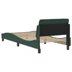 vidaXL Cadre de lit avec tête de lit Vert foncé 90x200 cm Velours