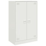 vidaXL Buffet blanc 67x39x107 cm acier