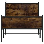 vidaXL Cadre de lit en métal sans matelas chêne fumé 80x200 cm