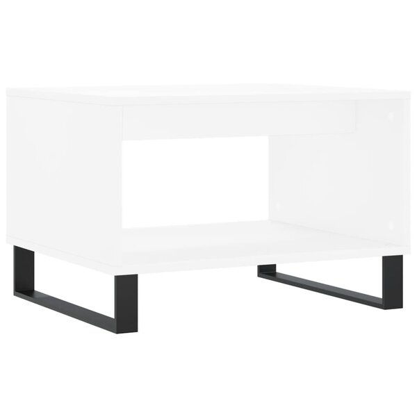 vidaXL Table basse blanc 60x50x40 cm bois d'ingénierie