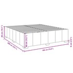 vidaXL Sommier à lattes de lit avec matelas Bleu 180x200 cm Tissu