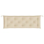 vidaXL Coussins de banc jardin lot de 2 beige 150x50x7 cm tissu Oxford