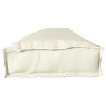 vidaXL Coussins de palette pour banc 2 Pièces Crème 200x40x8 cm Tissu Oxford