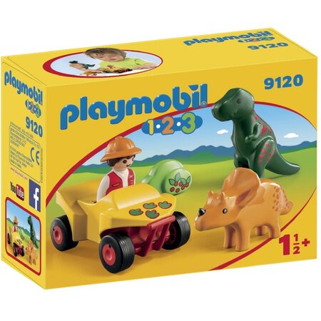 PLAYMOBIL 9120 1.2.3 - Explorateur Et Dinosaures