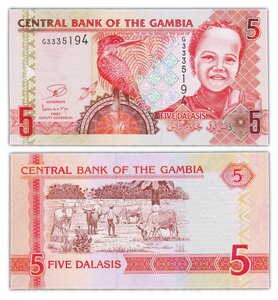 Billet de Collection 5 Dalasis 2006 Gambie - Neuf - P25c