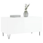vidaXL Table basse Blanc brillant 90x44 5x45 cm Bois d'ingénierie