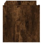 vidaXL Table basse chêne fumé 100x50x50 cm bois d'ingénierie