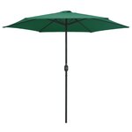 vidaXL Parasol d'extérieur et mât en aluminium 270x246 cm Vert