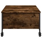 vidaXL Table basse avec roulettes chêne fumé bois d'ingénierie