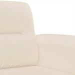 vidaXL Canapé à 2 places Beige 140 cm Tissu microfibre