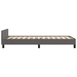 vidaXL Cadre de lit avec tête de lit Gris 100x200 cm Similicuir