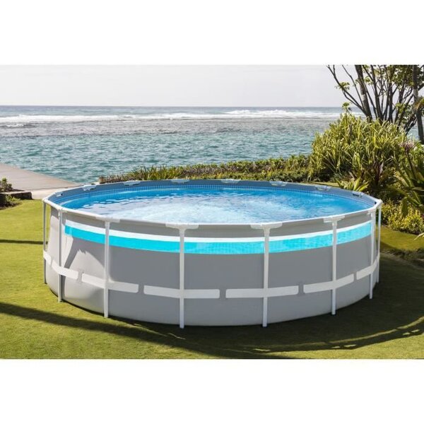 Intex kit piscine tubulaire clear window (ø)4,88 x (h)1,22m