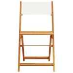 vidaXL Chaises de jardin pliantes lot de 8 tissu et bois massif
