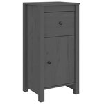 vidaXL Buffet gris 40x35x80 cm bois massif de pin