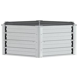 vidaXL Lit surélevé de jardin 129x45 cm Acier galvanisé Argenté