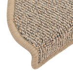 vidaXL Tapis de marches d'escalier 15 Pièces Gris et marron 65x21x4 cm