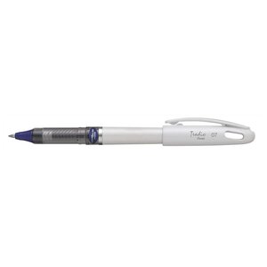 Roller energel tradio corps blanc pointe moyenne bleu pentel