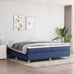 vidaXL Cadre de lit Bleu 200x200 cm Tissu