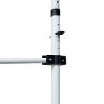 Store banne manuel rétractable 4L x 1,2l m inclinaison et hauteur réglable installation rapide métal alu polyester anti-UV crème