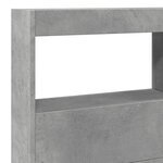 vidaXL Armoire tête de lit avec LED gris béton 140x17x102 cm