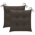 vidaXL Chaise à bascule avec coussin taupe Bois de teck solide