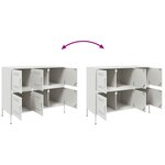 vidaXL Buffet blanc 100 5x39x79 cm acier laminé à froid