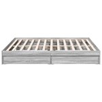 vidaXL Cadre de lit à tiroirs sonoma gris 180x200 cm bois d'ingénierie