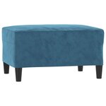 vidaXL Ensemble de canapés 3 Pièces avec coussins Bleu Velours