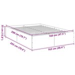 vidaXL Cadre de lit sans matelas blanc 160x200 cm