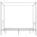 vidaXL Cadre de lit à baldaquin Blanc 160x200 cm Métal