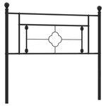 vidaXL Tête de lit métal noir 107 cm