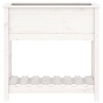 vidaXL Jardinière avec étagère Blanc 82 5x34 5x81cm Bois massif de pin