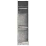 vidaXL Garde-robe Gris béton 50 x 50 x 200 cm Aggloméré