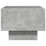 vidaXL Table d'appoint et LED gris béton 40x40x30 cm bois d'ingénierie