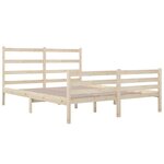 vidaXL Cadre de lit bois de pin massif 120x190 cm petit double